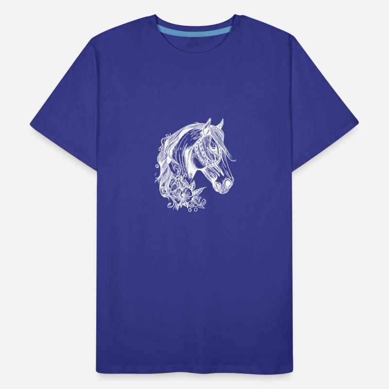 Flower Tattoo Horse Portrait Style