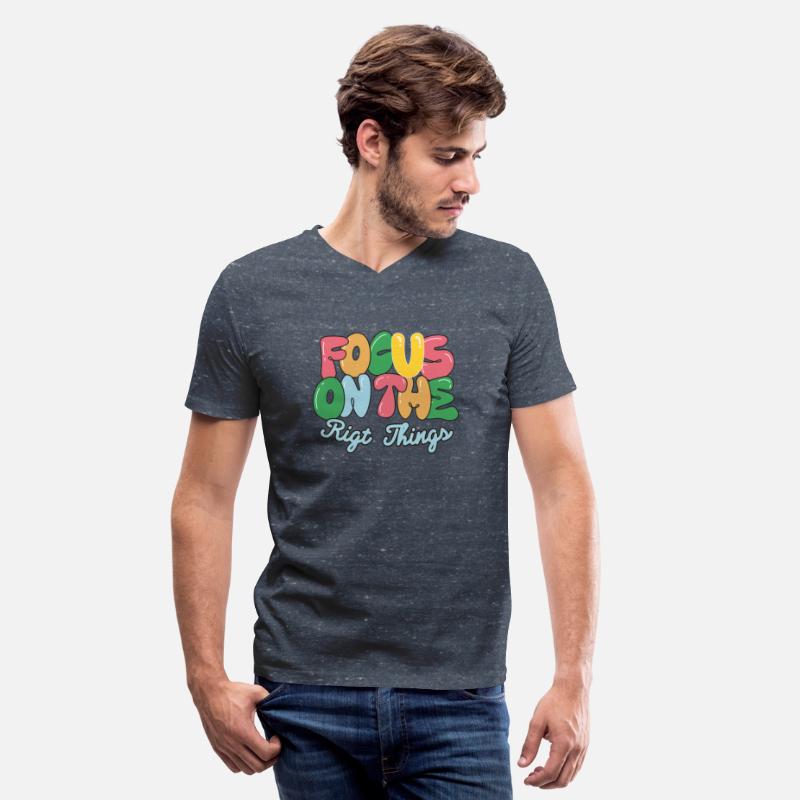 focus on right thing line on men's premium t.shirt