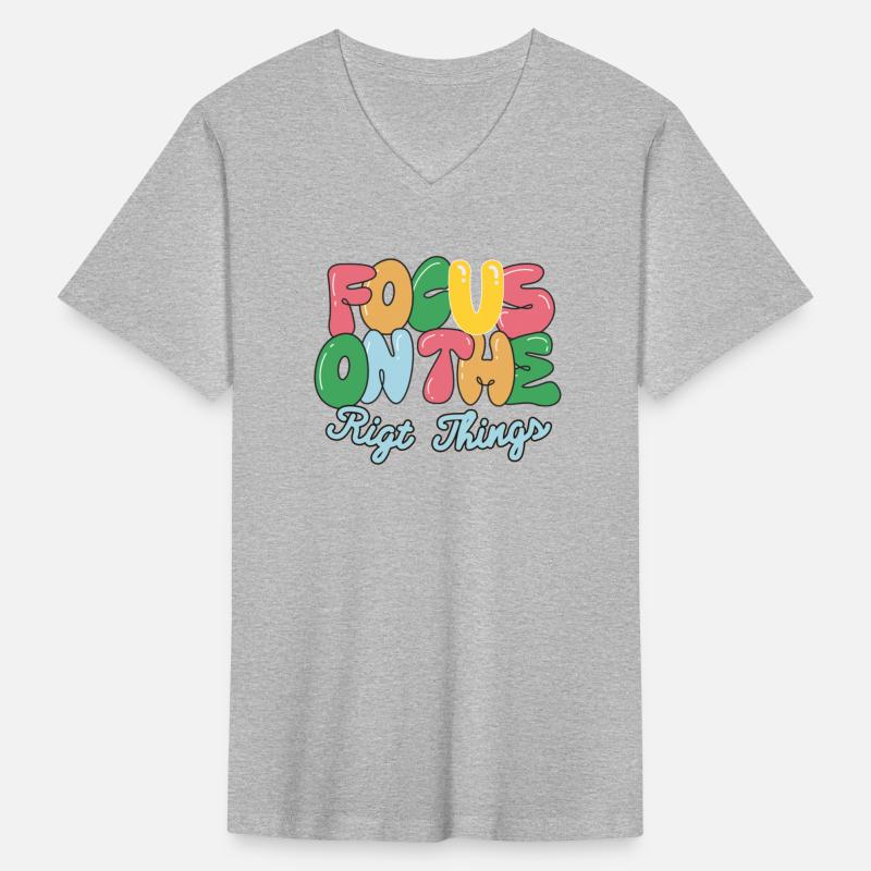 focus on right thing line on men's premium t.shirt
