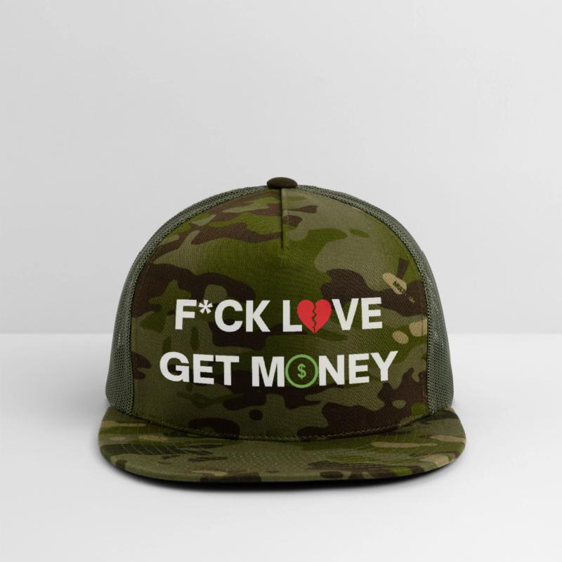 Fuck Love Get Money | Broken Red Heart Green Dolla