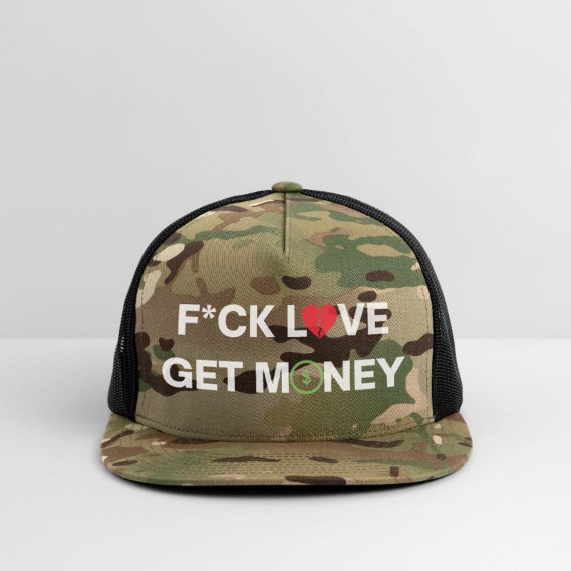 Fuck Love Get Money | Broken Red Heart Green Dolla