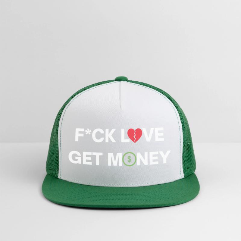 Fuck Love Get Money | Broken Red Heart Green Dolla