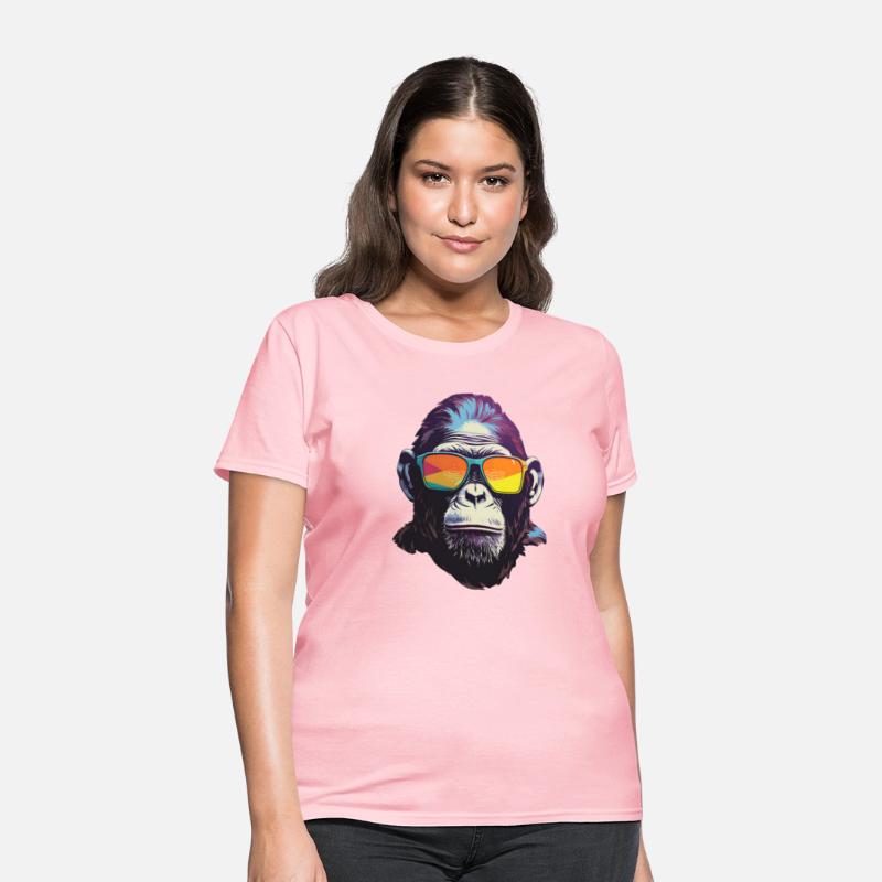 Funky Primate : Ape in Colorful Shades