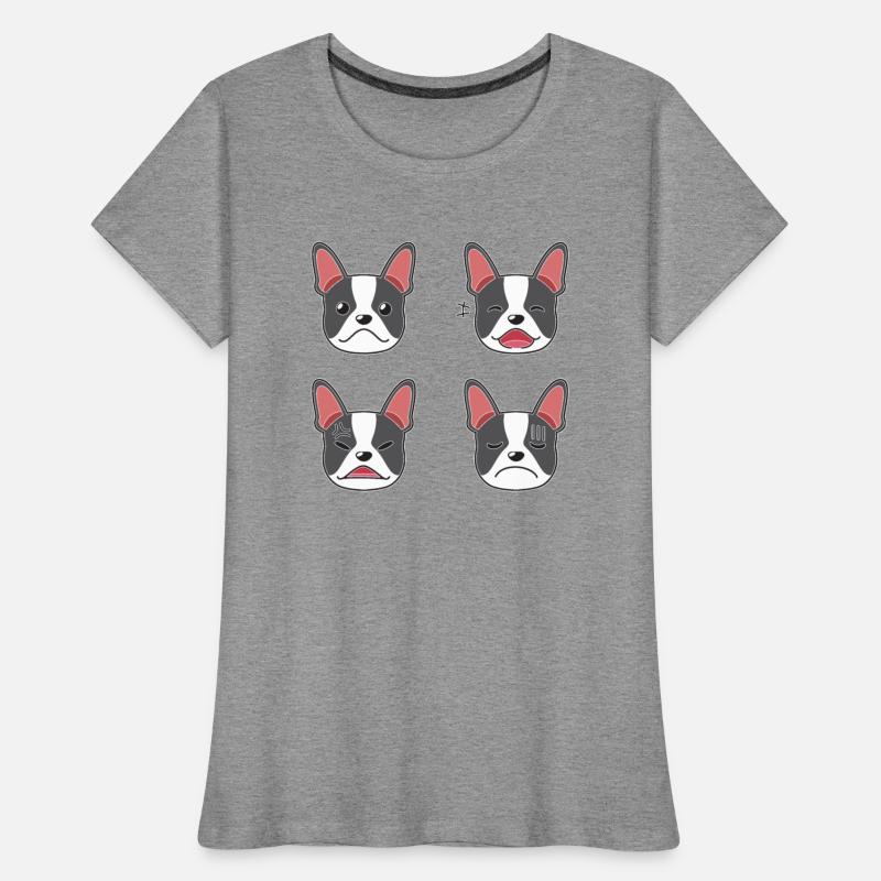 Funny Boston Terrier Dog Cartoon Faces