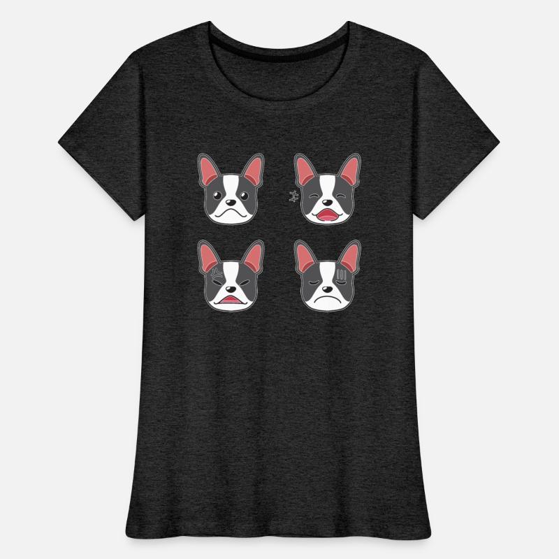 Funny Boston Terrier Dog Cartoon Faces
