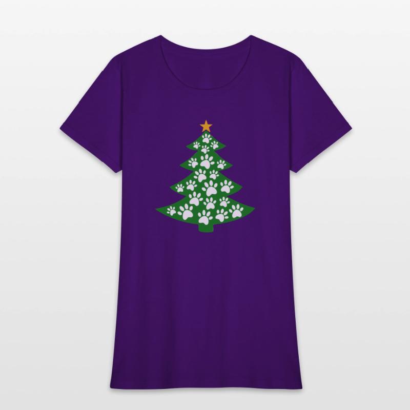 Funny Dog Paws Christmas Tree