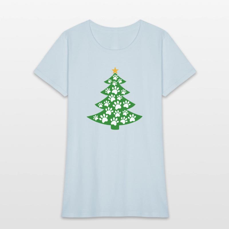 Funny Dog Paws Christmas Tree