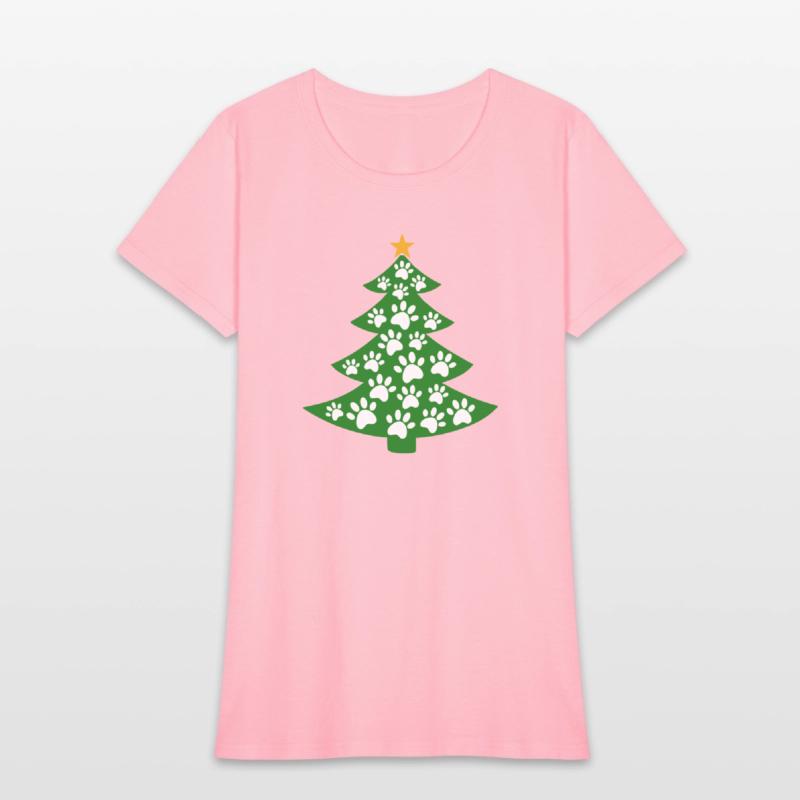 Funny Dog Paws Christmas Tree