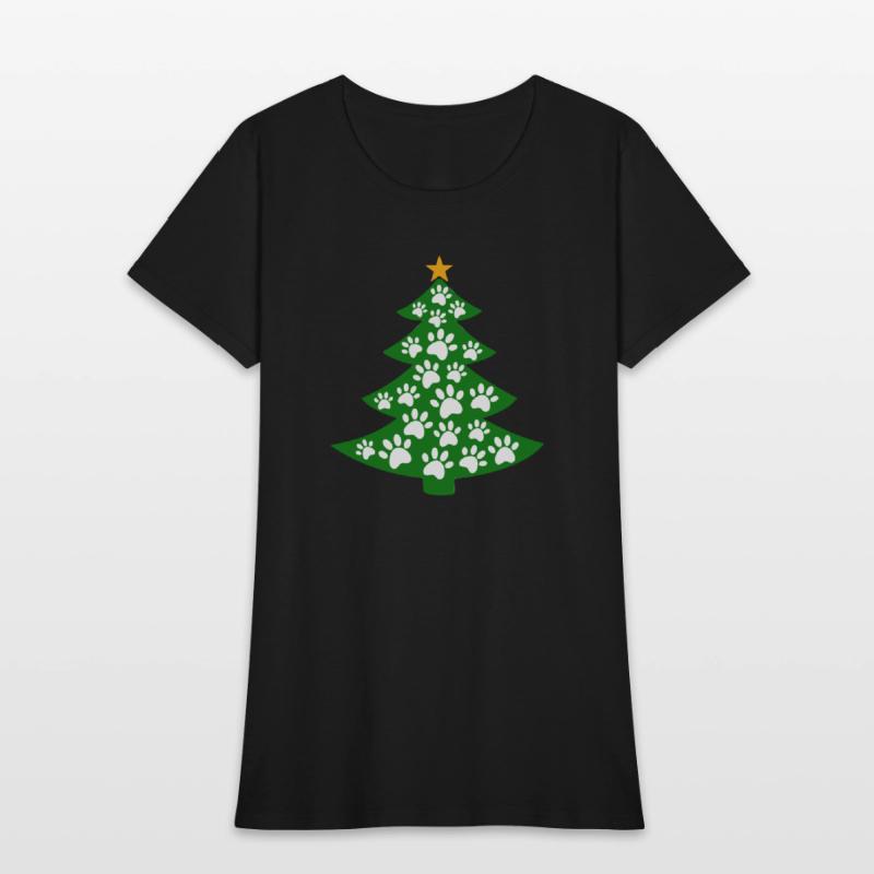 Funny Dog Paws Christmas Tree