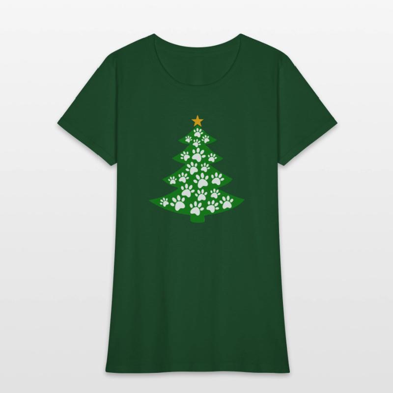 Funny Dog Paws Christmas Tree