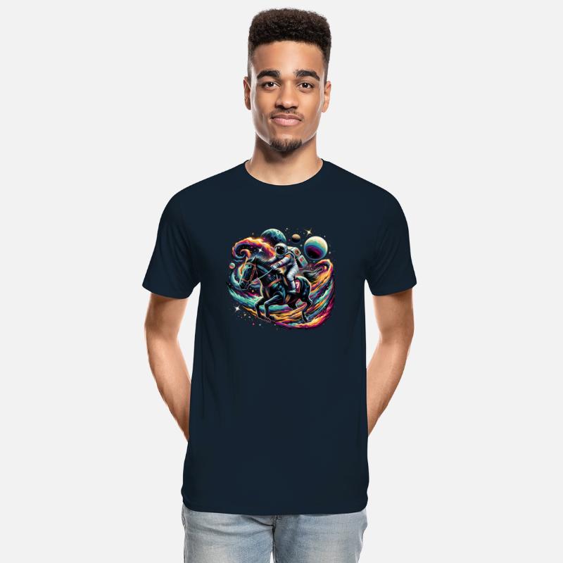 Funny Horse Racing Astronaut Jockey