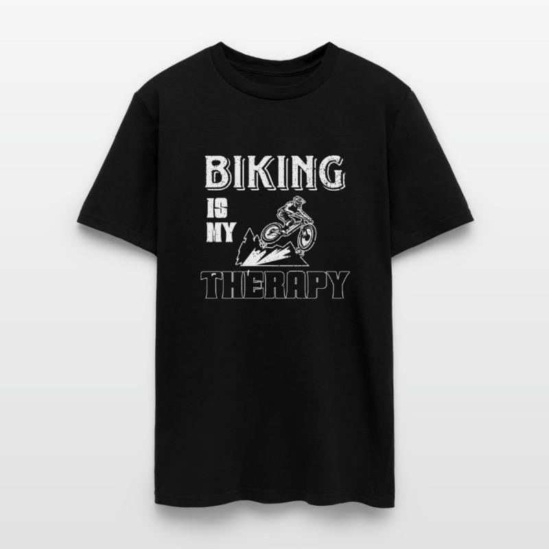 Funny Mountain Biker Saying - Biking Is My Therapy
