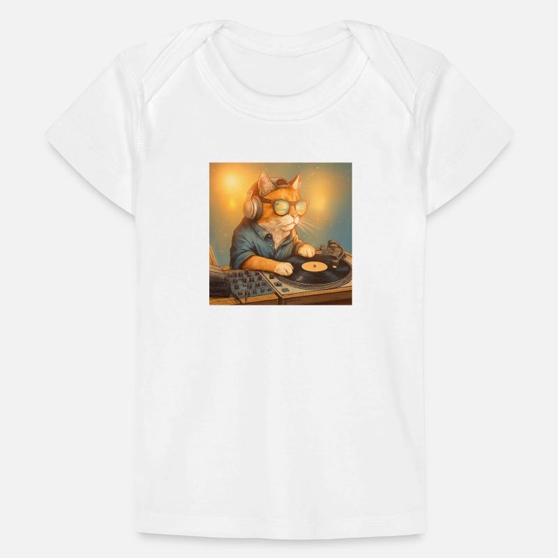 Funny Vintage Cat DJ Tropical Beach Gift