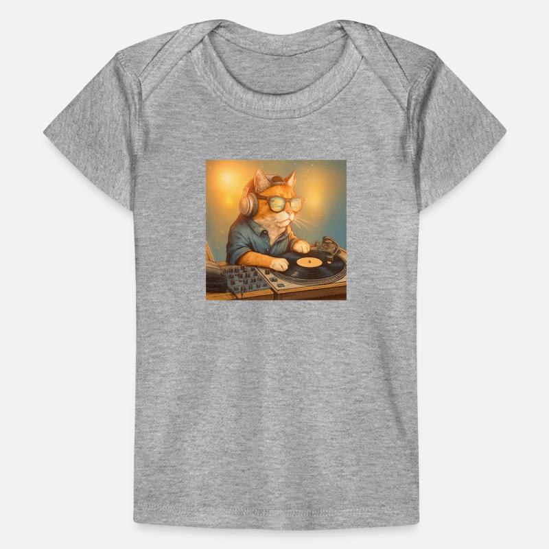 Funny Vintage Cat DJ Tropical Beach Gift