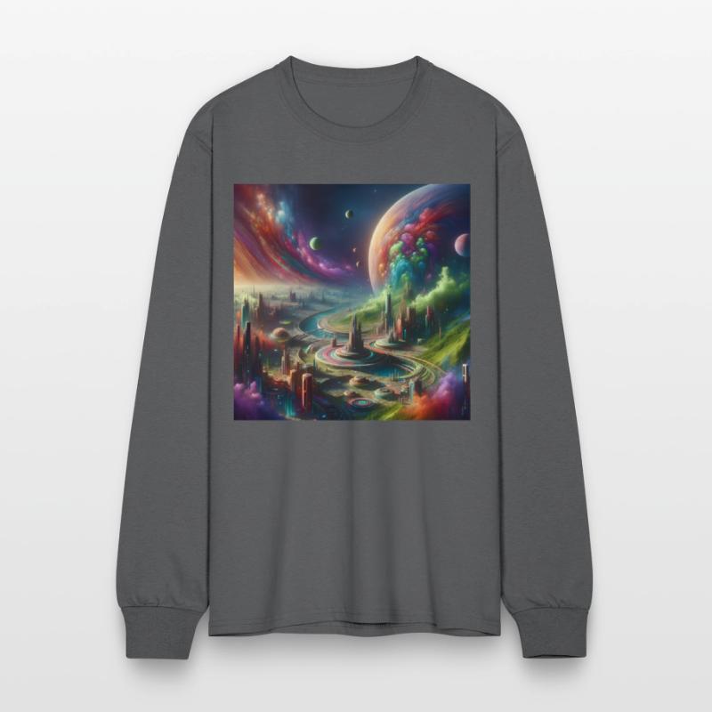 Futuristic Cosmic Cityscape Design Planet Sci-Fi