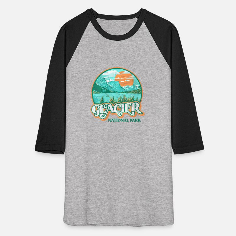 Glacier National Park Montana Retro 80'S Chill Gra