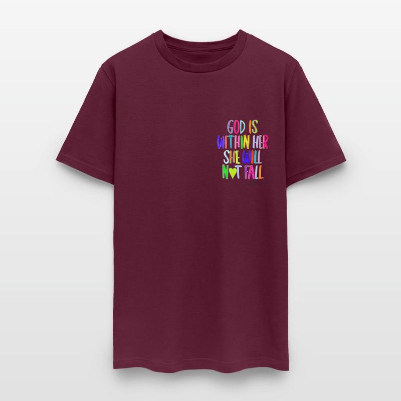 GOD IS WITHIN HER SHE WILL NOT FALL (BRIGHT COLOR)