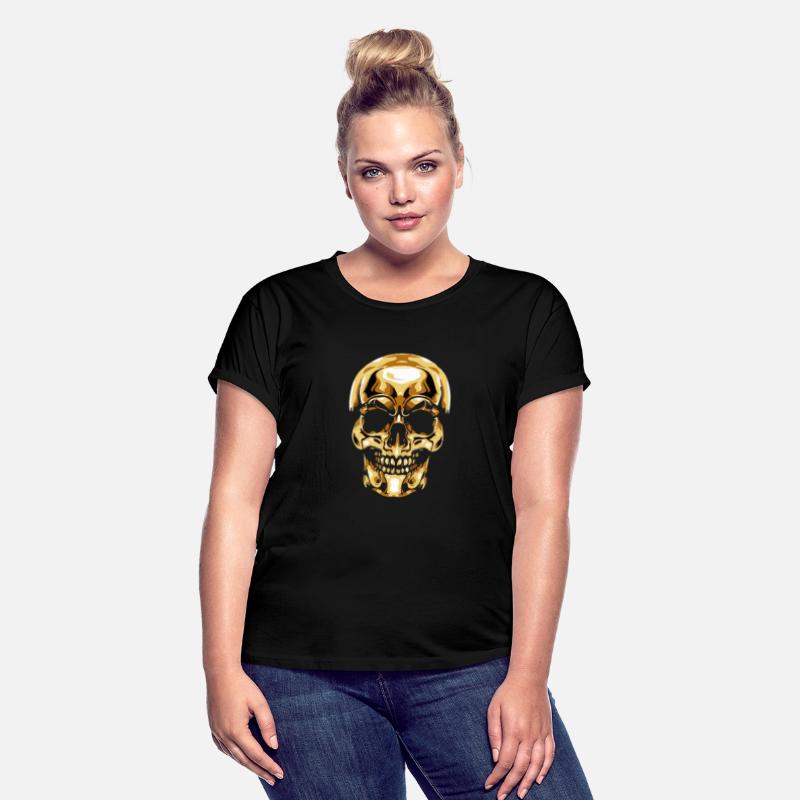 Gold Head Skull Vector