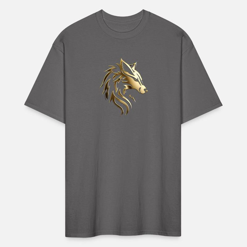 Golden 3D Wolf