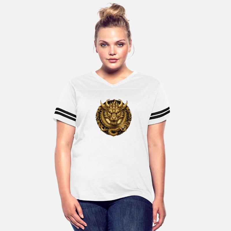 golden dragon face design PNG