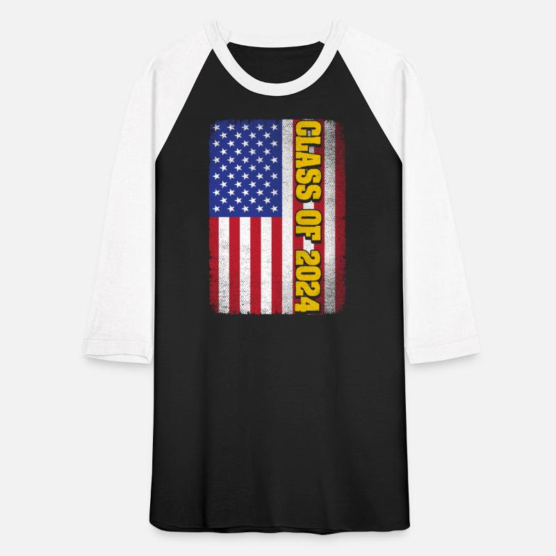 Graduation Class of 2024 Vintage Us American Flag