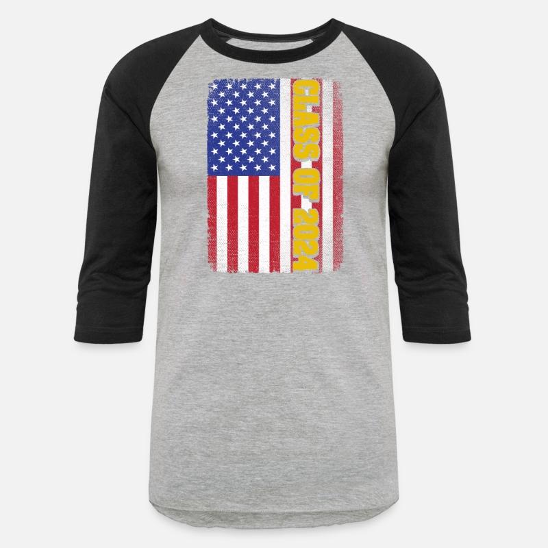 Graduation Class of 2024 Vintage Us American Flag