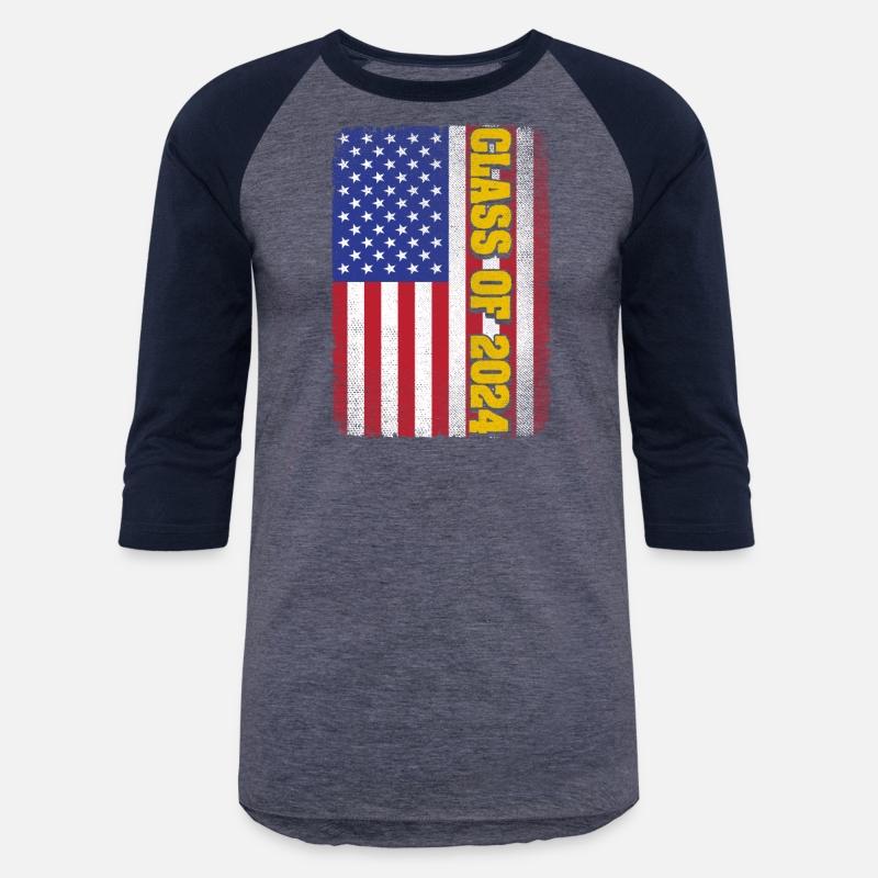 Graduation Class of 2024 Vintage Us American Flag