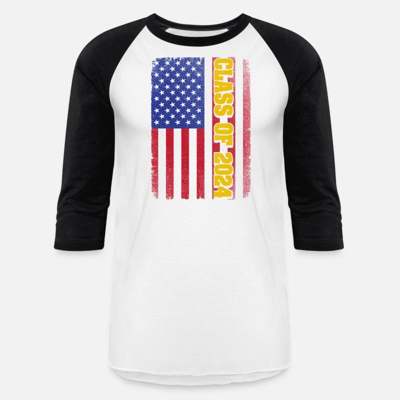 Graduation Class of 2024 Vintage Us American Flag