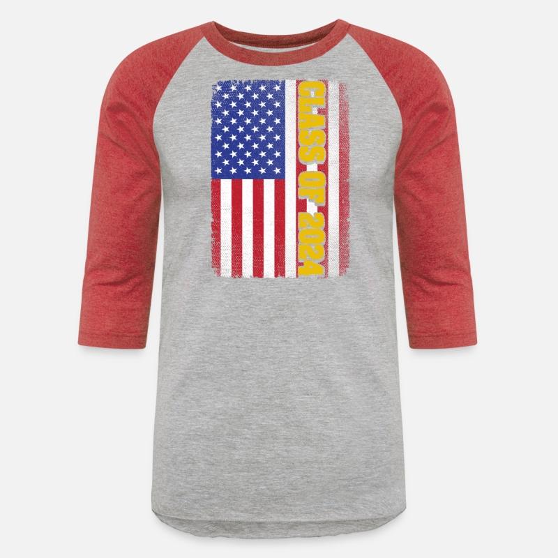 Graduation Class of 2024 Vintage Us American Flag