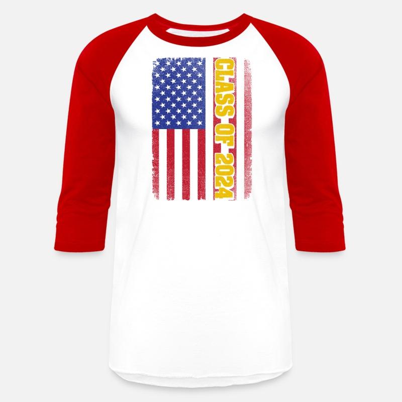 Graduation Class of 2024 Vintage Us American Flag