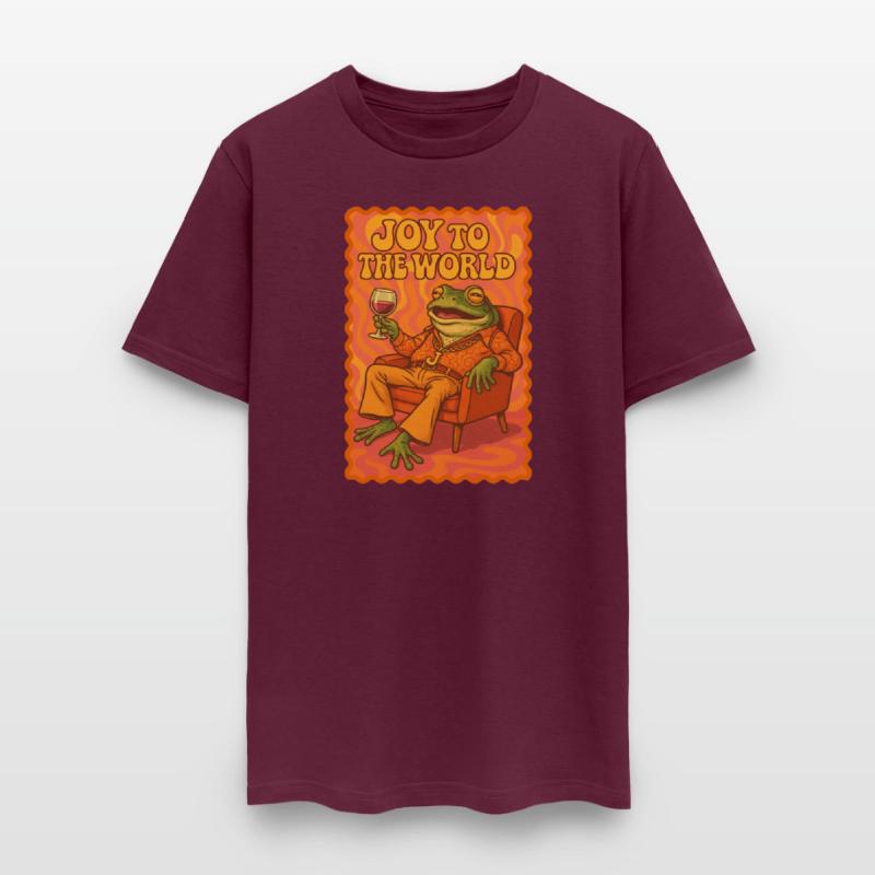 Groovy Frog Toasting Good Life and Happy Vibes