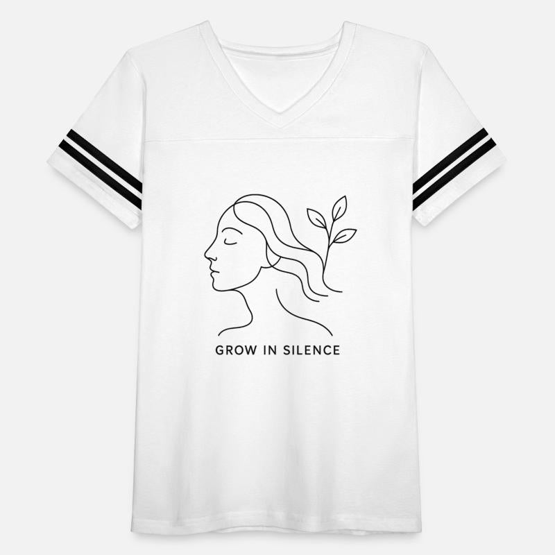 Grow in Silence – One Line Art Tee