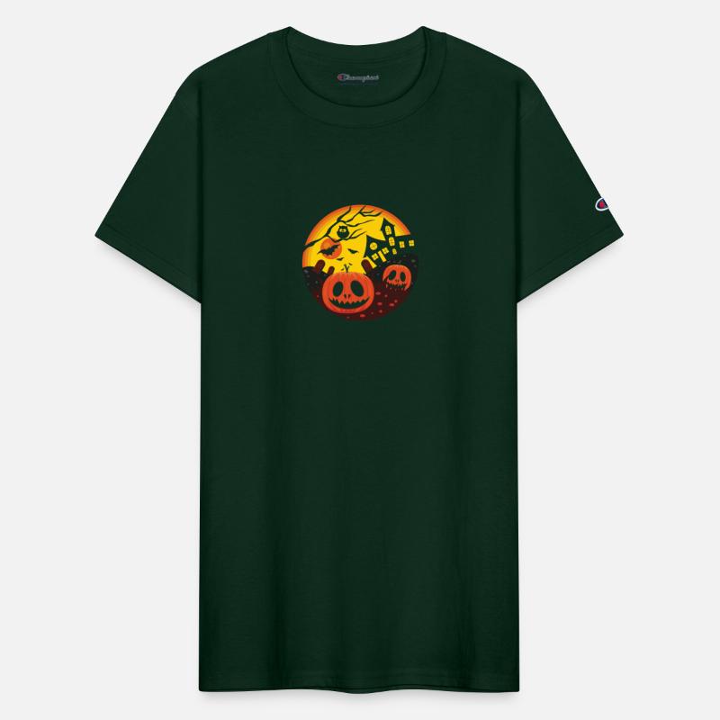 Halloween theme with pumpkin and bats