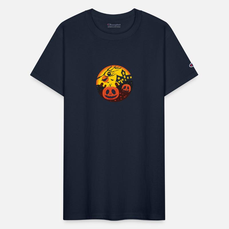 Halloween theme with pumpkin and bats