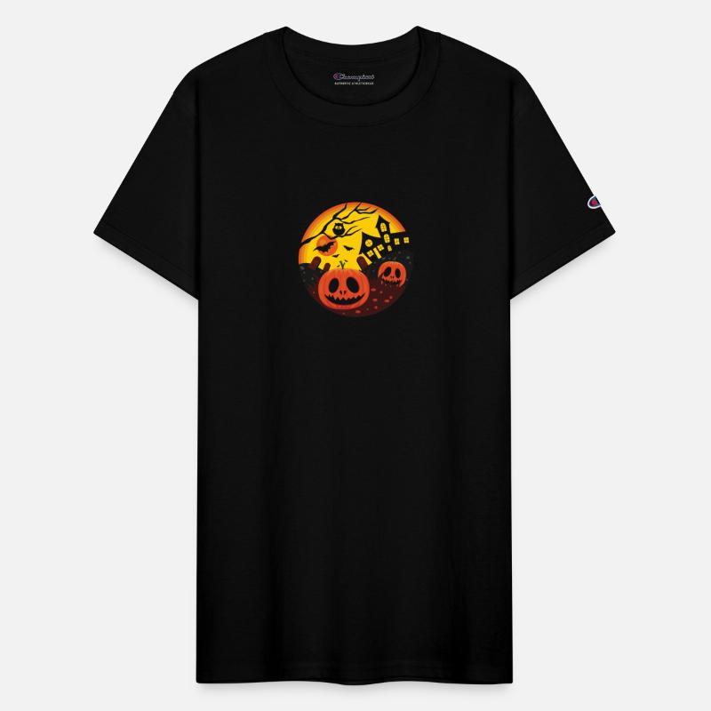 Halloween theme with pumpkin and bats