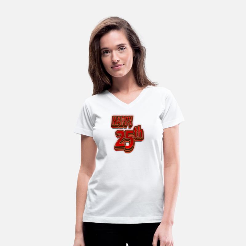 Happy 25th Birthday greeting text typography in 3D