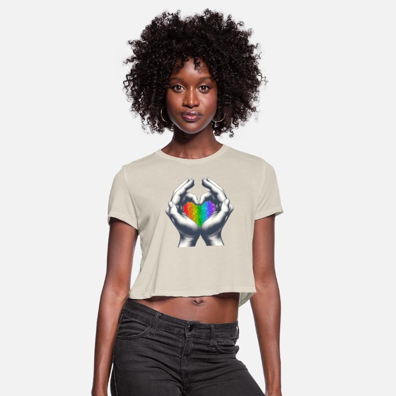 Heart Hands Symbol - Vertical Pride Flag