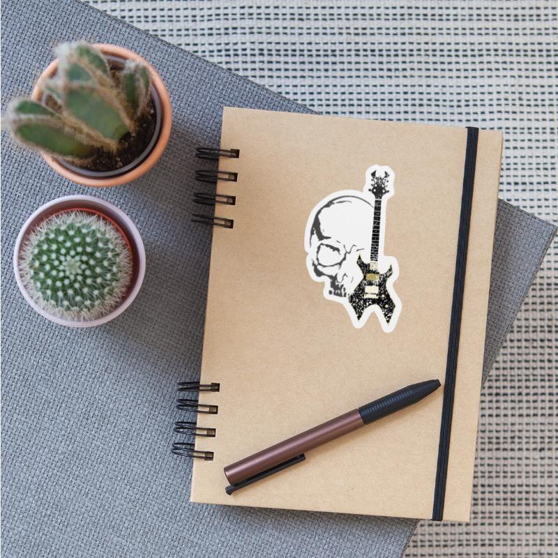 heavy metal skull guitar