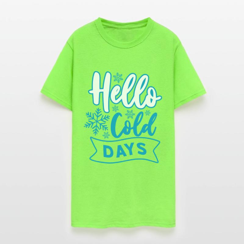 Hello Cold Days Snow Flakes Mistletoe Christmas