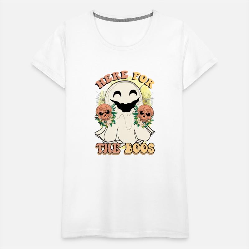 here for the boos,custom Halloween shirt.