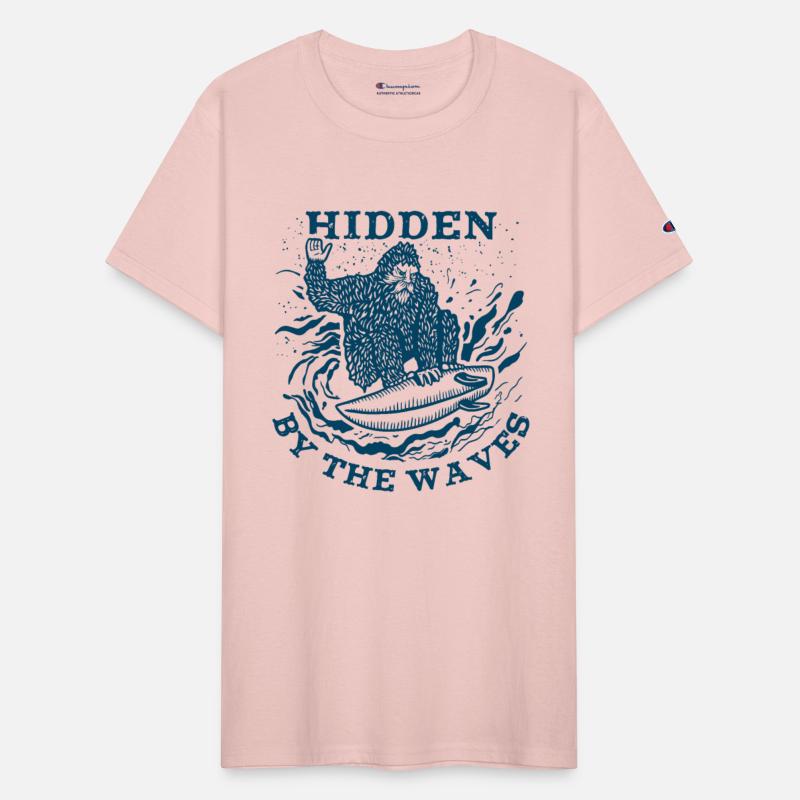 Hidden by the waves Funny Bigfoot Surfing