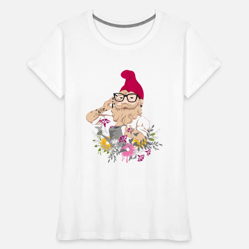 Hipster Garden Gnome with Cell Phone