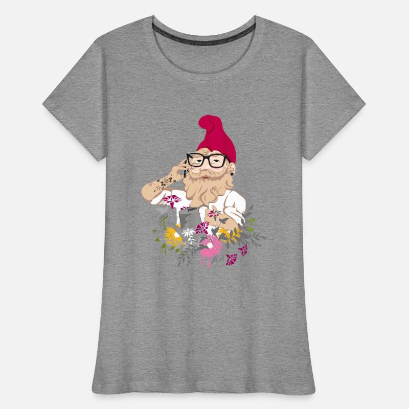 Hipster Garden Gnome with Cell Phone
