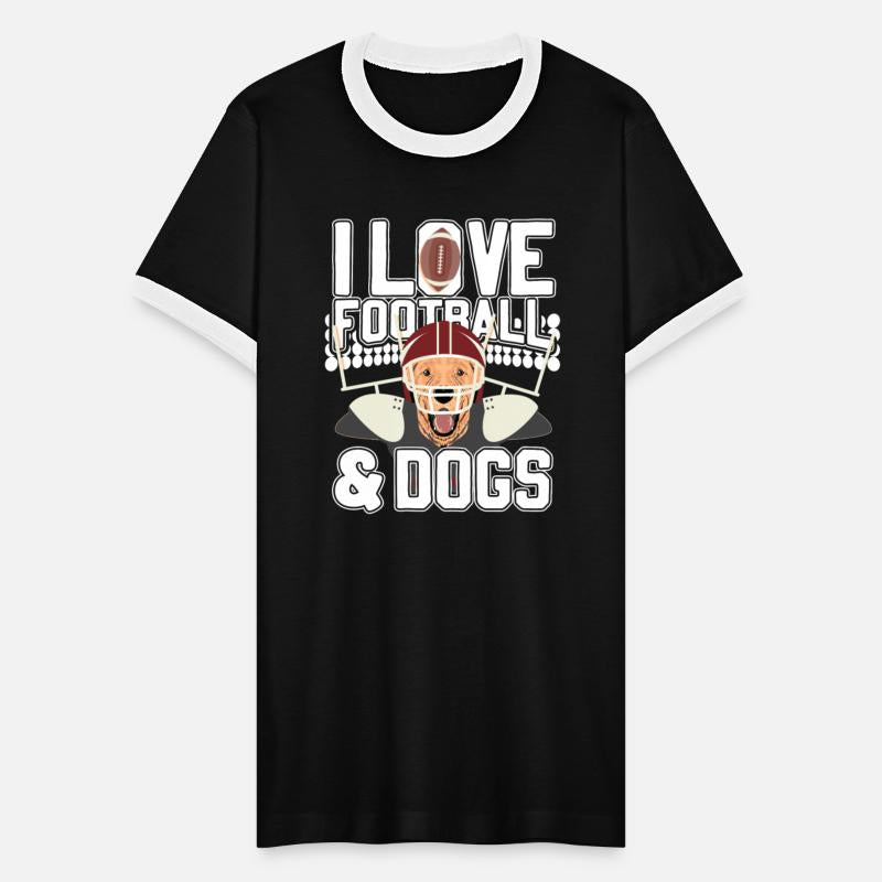 I Love Football And Dogs Cute Puppy Dog Canine Spo