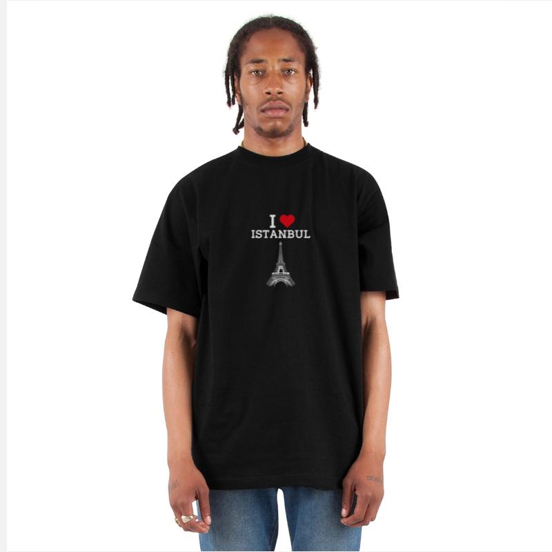 I Love Istanbul Flag Heart Eiffel Tower Cool Pun