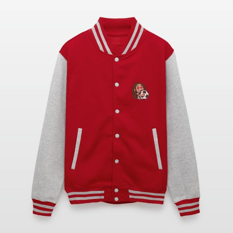 I love you football, woman with dreadlocks