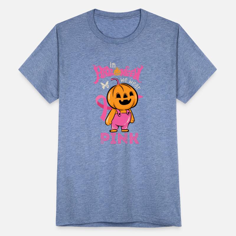 In Halloween We Wear Pink Ribbon Pumpkin Breast