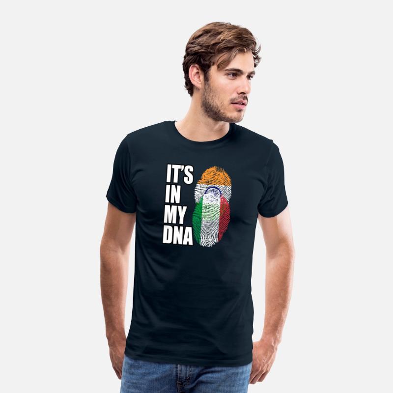 Indian And Italian Mix Heritage DNA Flag