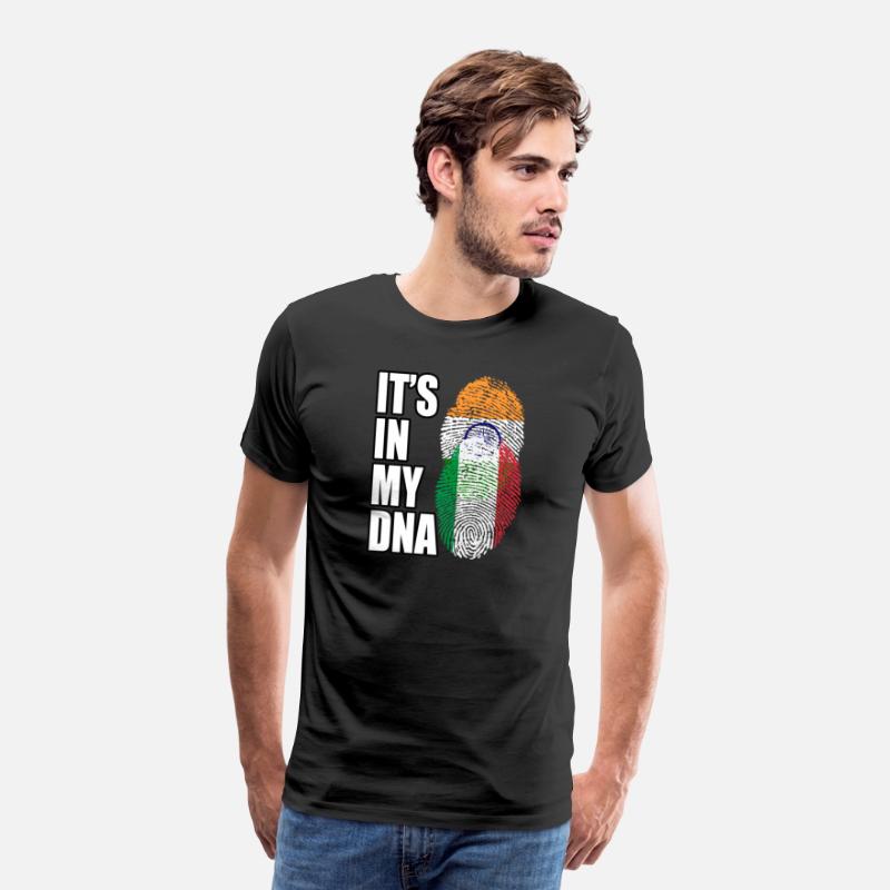 Indian And Italian Mix Heritage DNA Flag
