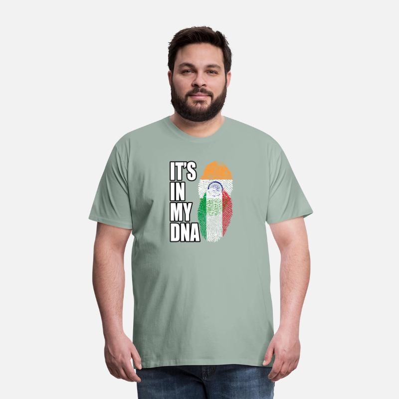 Indian And Italian Mix Heritage DNA Flag